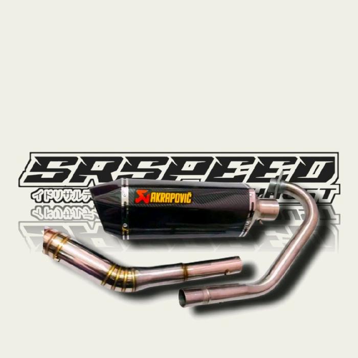 Gambar Knalpot Racing Akrapovic layang fullshet fullsystem suara full bass adem cocok untuk semua jenis Motor all sport, vixion, cbr, verza, Tiger, r15, dll Motorcycle - FULLSHET, vixion new dari SRSPEEDRACING undefined Tokopedia