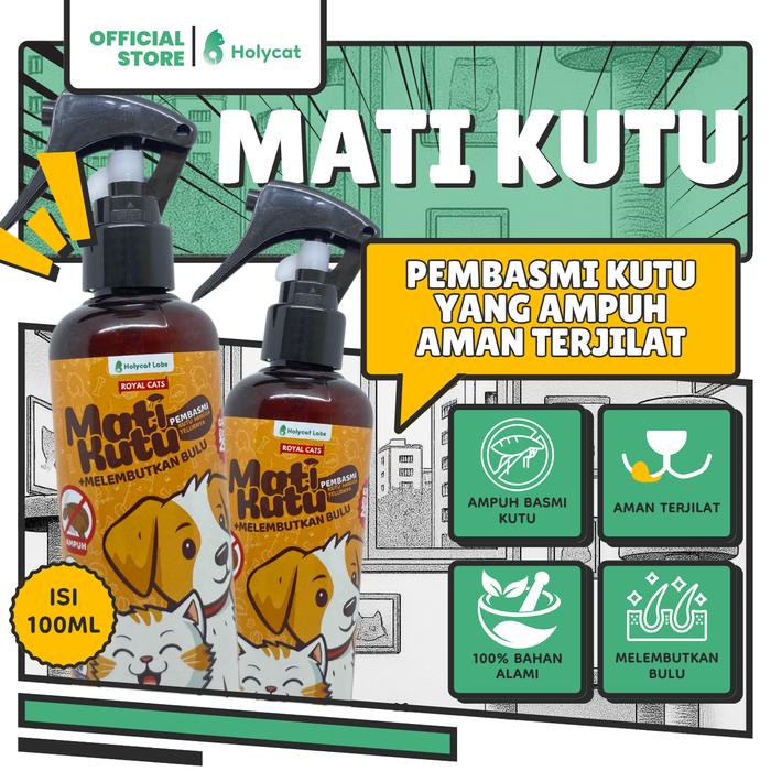Promo [BEST SELLING]Holycatlabs Spray Herbal Kutu Kucing & Anjing Aman ...