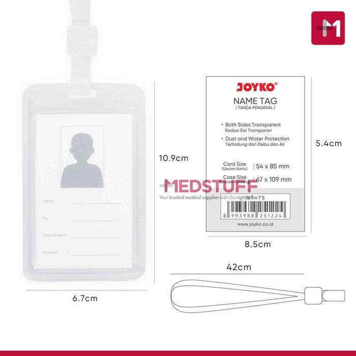 Gambar Name Tag Joyko Gantungan Tanda Pengenal Id Card - NT75 White dari Medstuff Kota Administrasi Jakarta Barat Tokopedia