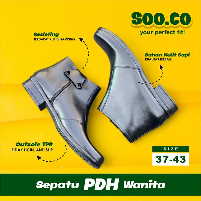 Gambar SOO.CO | SEPATU PDH SUS SATPAM SECWAN 3 CM 5 CM SEPATU BOOTS CEWEK KULIT ASLI SEPATU SATPAM WANITA SECURITY DINAS SEKOLAH KEDINASAN SMK - DOFF HAK 3 CM, 37 dari soo.co undefined Tokopedia