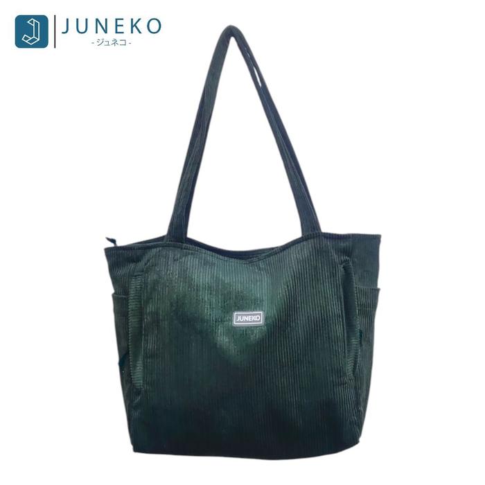 Gambar JUNEKO Corduroy Totebag - Totebag Corduroy Wanita Polos Viral Korea Tas Skena Cewek - Forest Green dari Juneko Indonesia undefined Tokopedia