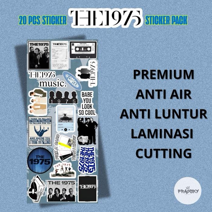 Gambar Fragsky - 20&25 Pcs  Sticker Spesial Series THE 1975 Band Artist Pack | Stiker Premium Laminasi Doff&Glossy Kiss Cut Anti Air Anti Luntur | Stiker Aesthetic Skena Kalcer Estetik Dekorasi HP Laptop Helm Paper Stationery - SMALL (20pcs, 2-4cm), DOFF dari Fragsky undefined Tokopedia