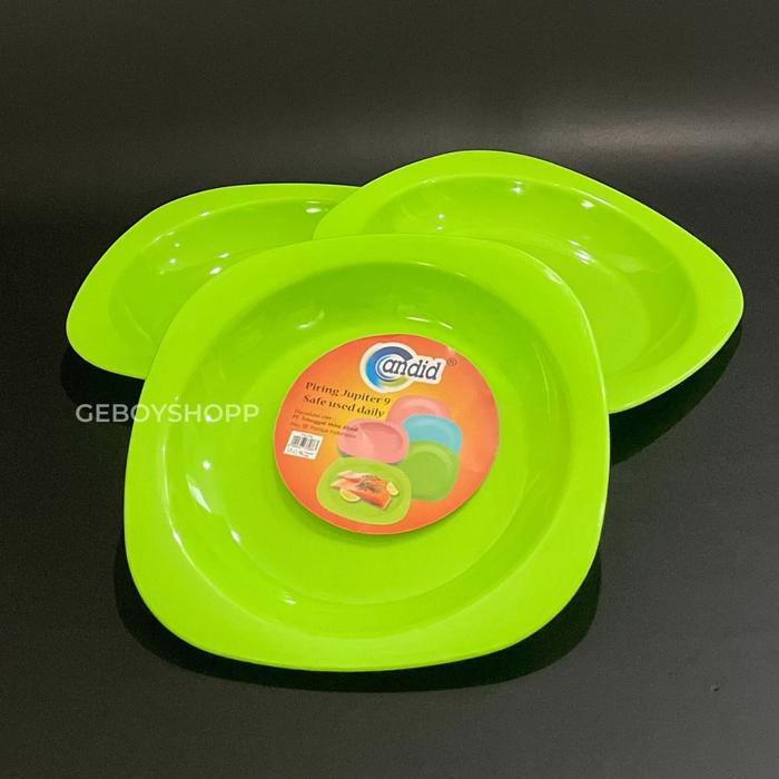 Gambar Candid Piring JUPITER 9" / Piring Makan 23cm / Piring Plastik Foodgrade PP5 - PRJP9 HIJAU, [1PCS] dari Geboyshopp_NEW undefined Tokopedia