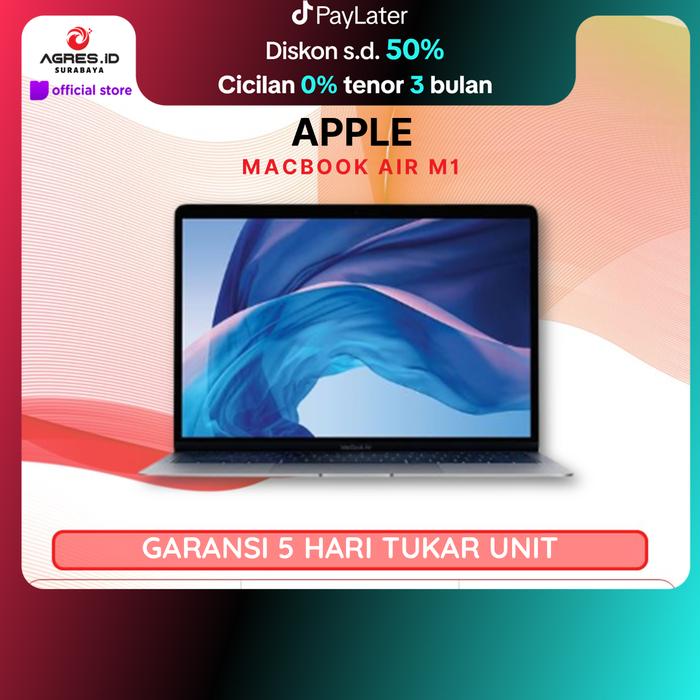 APPLE IBOX MACBOOK AIR M1 8C CPU 8GB 256SSD 7C GPU OS X Non Pajak, NON  PAKET