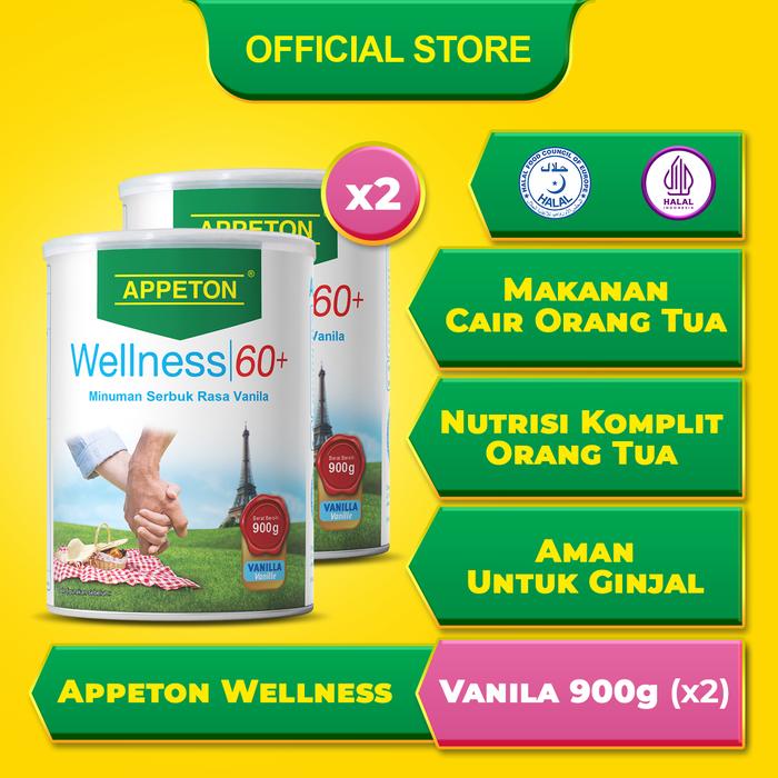 Gambar Appeton 60+ 900gr Vanilla (Bundle 2 Kaleng) dari Appeton Indonesia undefined Tokopedia