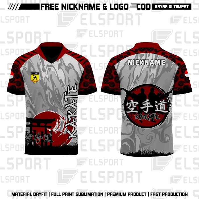 Gambar Jersey Kaos Karate Full Printing Gratis Pasang Nama - Karate 001 ANAK, S dari Karandel.store undefined Tokopedia