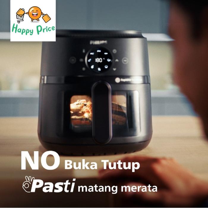 Gambar BARU! PHILIPS Airfryer Low Watt 800W TRANSPARAN BEST CHOICE, 4.2 L. Dengan jendela transparan, air fryer multifungsi digital layar sentuh, Hitam NA220, air fryer terbaik, air fryer philips - PACKING BUBBLE, Putih dari HappyPrice undefined Tokopedia