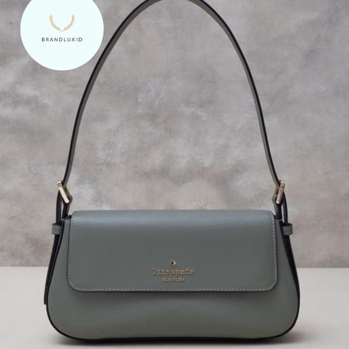 Gambar Kate Spade Madison small flap shoulder bag saffiano leather  Dusky Pine Pale Blue - Dusky Pine dari Brandluxid undefined Tokopedia