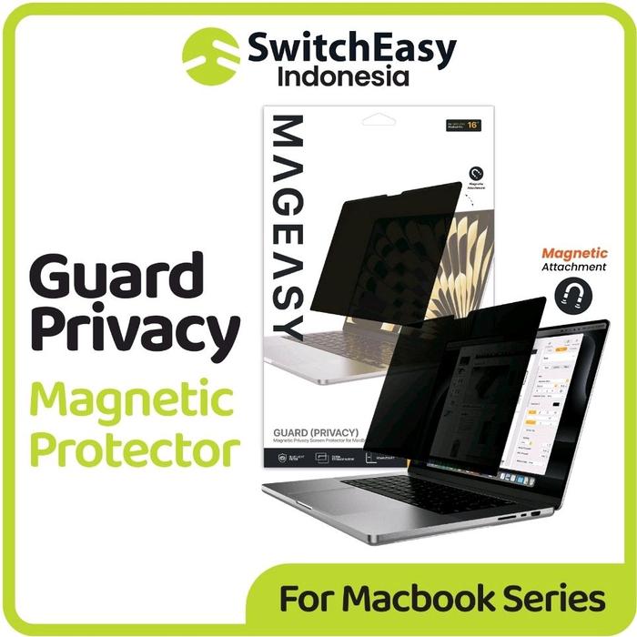 Gambar MagEasy Guard Anti Gores Macbook Pro / Air 13 14 15 16 M4 M3 M2 M1 Screen Protector Privacy Spy Magnetic - Macbook Air 13.6 (M4/M3/M2) dari SwitchEasy Official undefined Tokopedia