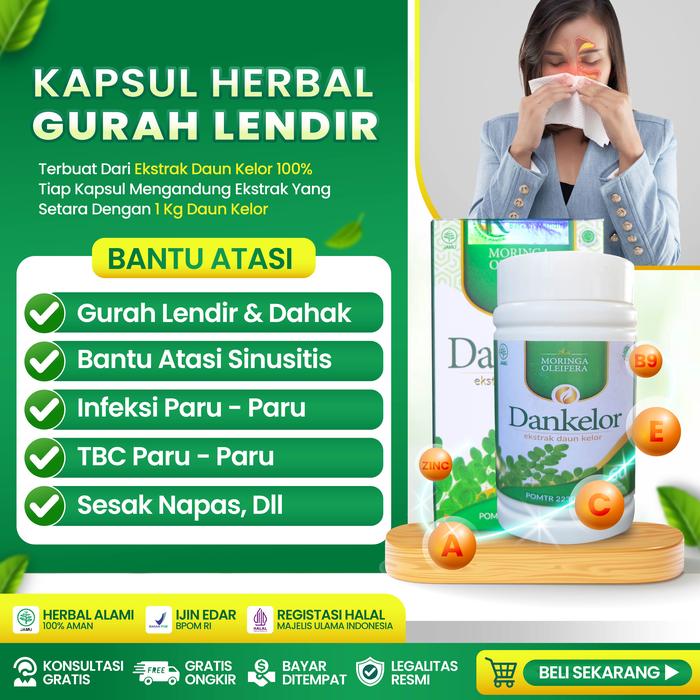 Gambar Gurah Lendir Dan Dahak Kapsul Gurah Herbal Pengencer Dahak Penghilang Lendir Tenggorokan Menghilangkan Lendir Di Tenggorokan Gurah Hidung Dan Tenggorokan - Dankelor Daun Kelor BPOM HALAL MUI dari Herbal Titasik undefined Tokopedia