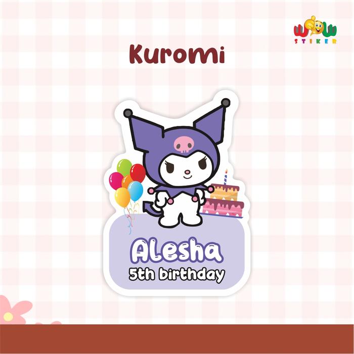 Gambar Stiker Birthday Ulang Tahun Custom Nama Umur Hello Kitty Cinnamoroll Kuromi untuk ditempel di bento Nasi Kuning thinwall 3 sekat atau pernak pernik birthday lainnya - Cinnamoroll, nama+umur+tgl pakai tulis di catatan / chat admin dari Wow Stiker Shop undefined 3 Tokopedia