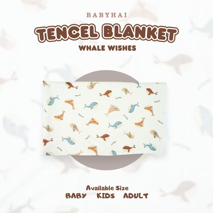 Gambar BABY HAI Tencel Blanket - Selimut Tencel Bayi Kids - Whale Wishes, Baby dari Babyhai undefined Tokopedia