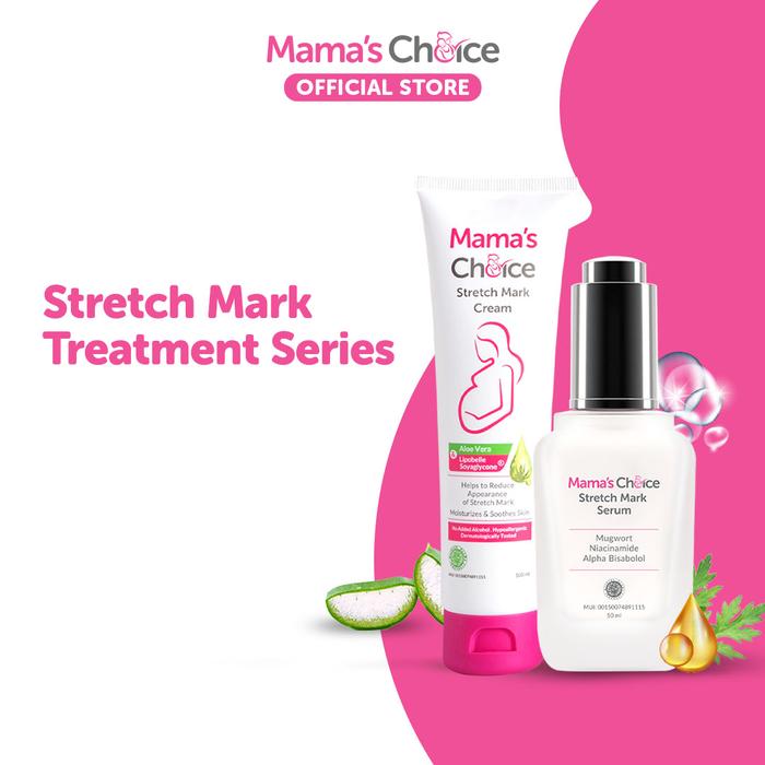 Gambar [EXCLUSIVE AFFILIATE] Stretch Mark Treatment Series Mama's Choice (Stretch Mark Cream + Serum) | Serum dan Krim Stretchmark Ibu Hamil dari Mamas Choice undefined Tokopedia