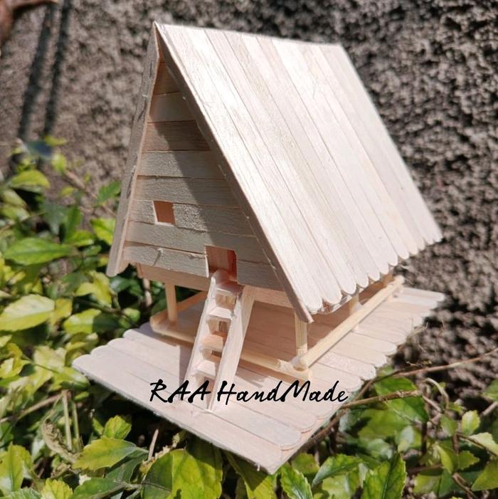 Gambar miniatur rumah adat tambi sulawesi tengah stik eskrim LED - polos dari R.A.A Hand Made undefined Tokopedia