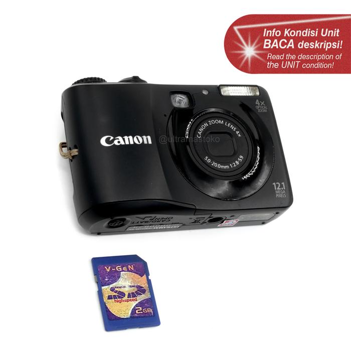 Gambar Kamera Pocket Canon PowerShot A1200 HD (Hitam)  - Digicam - Unit Utama dari Ultramastoko undefined Tokopedia