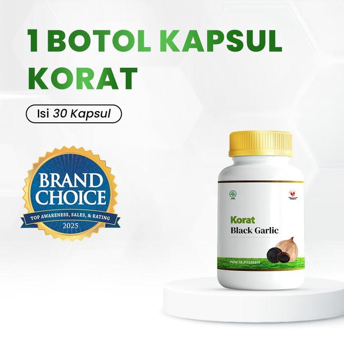 Gambar KORAT-1 BOTOL KAPSUL BLACK GARLIC SUPLEMEN KESEHATAN-CARA TURUNKAN DARAH TINGGI ASAM URAT KOLESTEROL -turun kan darah tinggi-HALAL-MUI-HERBAL-MADU - 1 BOTOL KAPSUL dari Korat Store undefined Tokopedia