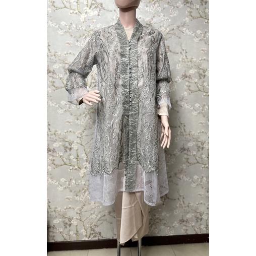 Gambar Terbaik Sorellina Kebaya Modern Dua Tunic, Warna Abu, Hijau, Kuning, Merah - Abu, Hijab + rok polos dari moon IVB undefined Tokopedia