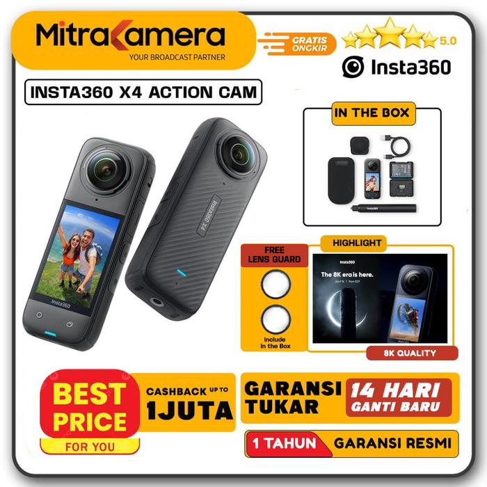 Gambar Insta360 X4 Ultimate 8K 360° Action Camera - Standard dari Mitrakamera undefined Tokopedia