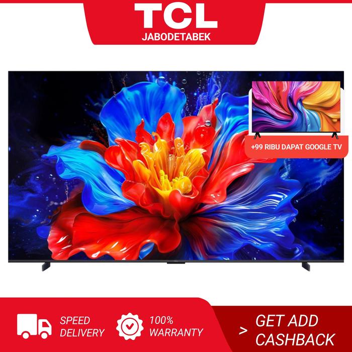 Gambar TCL 98P8K INCH PREMIUM QLED SMART GOOGLE TV 98" INCH 4K UHD - HVA PANEL SCREEN - HDR 10+ - ONKYO 2.1 - Dolby Vision & DTX S - BEZEL LESS - 144Hz VRR- PRODUK TERBARU 2025 - 98P8K dari TCL JABODETABEK undefined Tokopedia