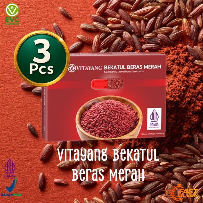 Gambar Vitayang Bekatul Beras Merah, Suplemen Penurun Kolesterol - 3 Box dari Yamkin mart store undefined Tokopedia
