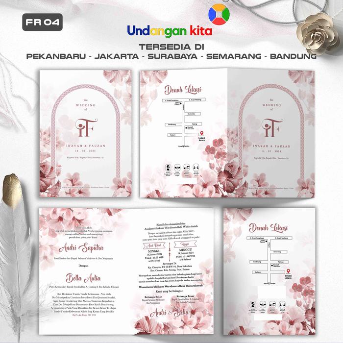 Gambar (100Pcs) Undangan Pernikahan Jasmine - FR 04 dari Undangan Kita undefined Tokopedia