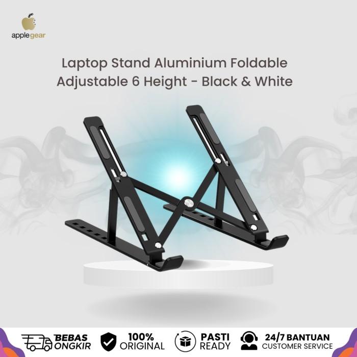 Gambar Stand Laptop Universal Kompatibel dengan Macbook Air Pro Adjustable Foldable Alumunium Premium - White dari APPLE GEAR JOGJA Kota Yogyakarta Tokopedia