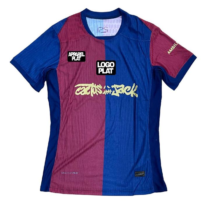 Gambar JERSEY BARCA 2024 2025 X TRAVIS SCOTT PLAYER ISSU - Home Cactus Jack, S dari Bandung Sport Shop undefined Tokopedia