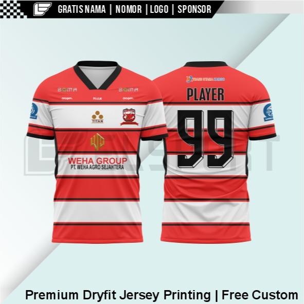 Gambar Jersey Madura United Liga Super 2025 - 2026 NEW Gratis Pasang Nama Dan No Punggung Full Sponsor Fullprinting Sport - Atasan Anak Home, S dari R4.sport undefined Tokopedia