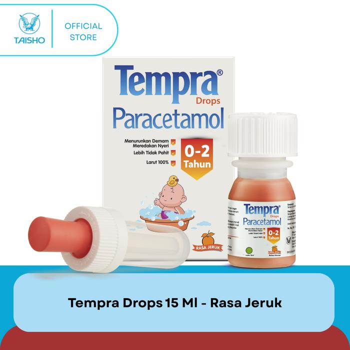 Gambar Tempra Drops Syrup Paracetamol Anak (0-2 Tahun) Rasa Jeruk 15 Ml dari Taisho Pharmaceutical Store undefined Tokopedia