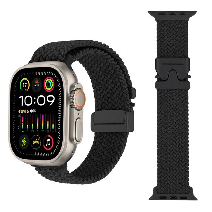 Gambar Strap for Apple Watch Strap Braided Milanese Loop 38mm Strap for Apple Watch 44mm 40mm 42mm Apple Watch Ultra 49mm 45mm Series 10 42mm PG123 - Black, 38/40/41/s10 42 dari Allforgadget undefined Tokopedia