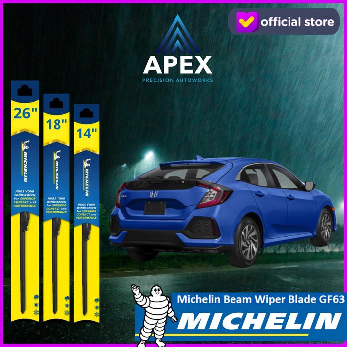 Gambar MICHELIN FRAMELESS WIPER GF63 SET FOR CIVIC TURBO HATCHBACK (FK) dari APEX PRECISION AUTOWORKS undefined Tokopedia