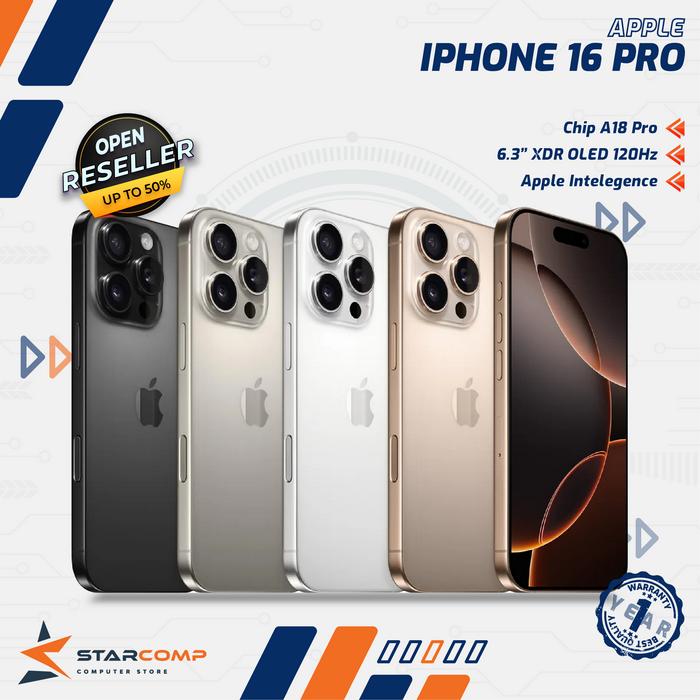 Gambar Apple iPhone 16 Pro Titanium 1TB 512GB 256GB 128GB NEW Garansi Resmi - 256GB, Black dari Starcomp Origin undefined Tokopedia