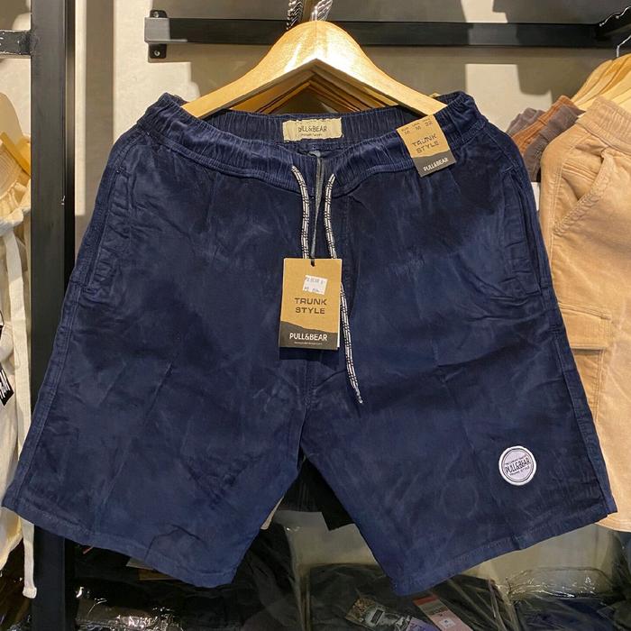 Gambar celana pendek corduroy warna Abu Abu jumbo dan standar outfit pria wanita premium new best seller Keren Nyaman Shorts Pants Pantai Santai Surfing Distro dewasa - Navy, M dari Co Cloth undefined Tokopedia