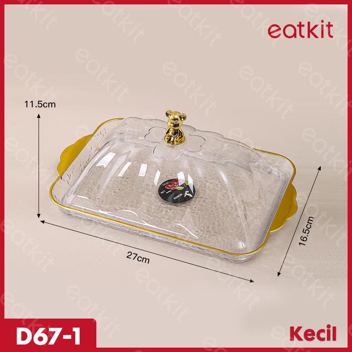 Gambar Eatkit 1 Set Baki Emas Mewah Baki Gagang Emas Beruang Baki Transparan Wadah Perhiasan Buah Camilan Bulat Dekorasi Cantik Perawatan Rumah Salon Kecantikan Tatakan Kue Dapur Sederhana Tatakan Peralatan Dapur nampan estetik mewah Kitchenware - Small | D67-1 dari eatkit.id undefined Tokopedia