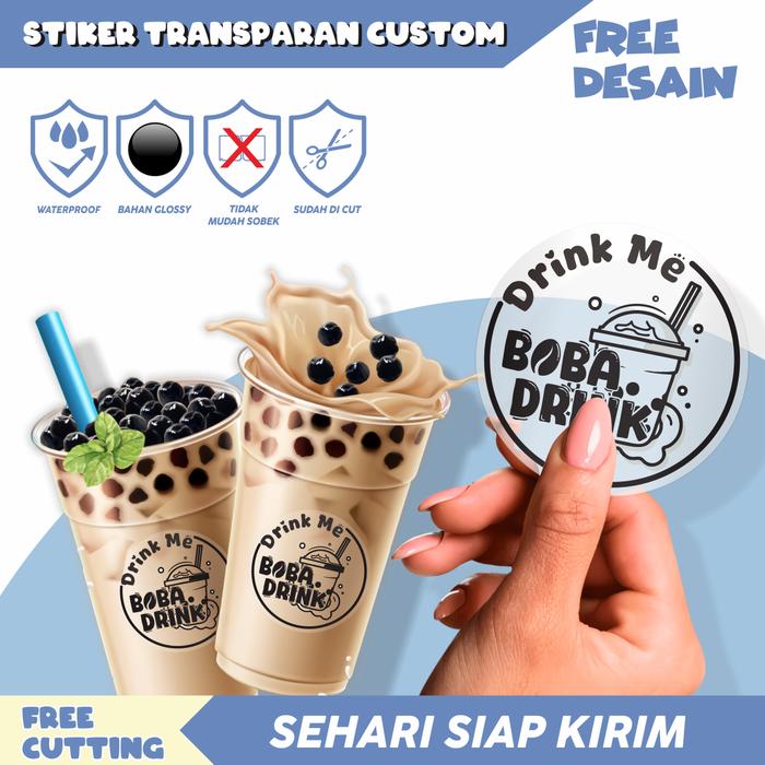 Gambar Stiker Label Custom TRANSPARAN / Stiker Bening (waterproof)  jualan sticker dari Madinastoree.id undefined Tokopedia