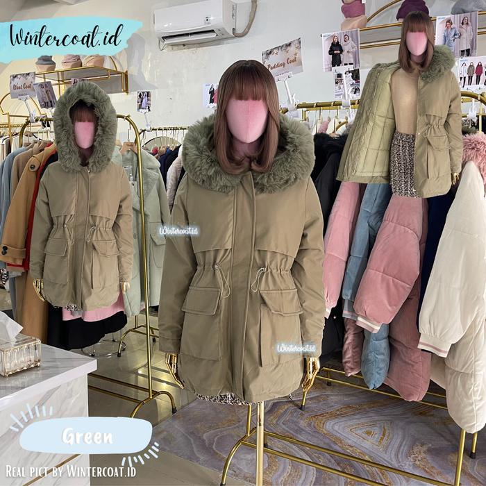 Gambar NADIN winter coat 5 in 1 mantel musim dingin wanita hangat gunung bromo autumn premium - Green, M dari Wintercoat.id undefined Tokopedia