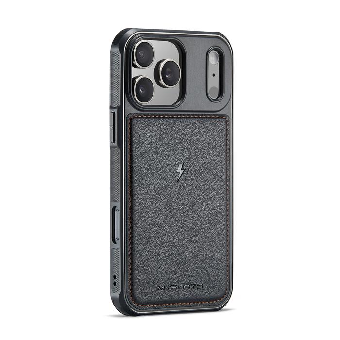 Gambar Myroots Case Executive Wallet Untuk Iphone 16 15 14 13 Pro Max Series Casing Dompet Eksklusif Stand MRC33 RFID - Hitam, IP 16 PRO MAX dari Myroots store undefined Tokopedia