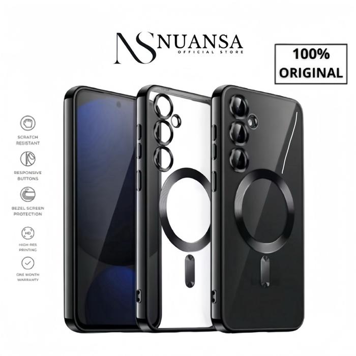 Gambar NS Case Magsafe Hybrid SAMSUNG Black Premium Ori for Samsung S22 S23 S24 S25 S series / S Ultra Casing - Samsung S22 dari Nuansa Acc_NEW undefined Tokopedia