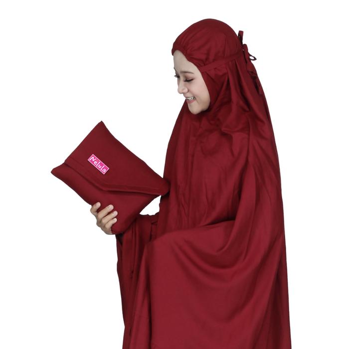 Gambar Nelula - Mukena Bali Dewasa Polos Jumbo Bahan Adem Katun Rayon Premium - Maroon dari Nelula undefined Tokopedia
