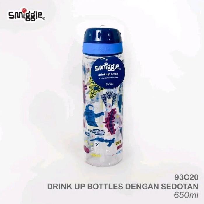Gambar DRINK UP BOTTLE SMIGGLE BOTOL MINUM ANAK PEREMPUAN LAKI-LAKI 650ML TERBARU WATER STRAW BOTTLES KITCHENWARE BOTOL MINUM KARAKTER TAHAN BOCOR BLUE WATER BOTTLES SEKOLAH - KODE A dari CibaregbegJayaGrosir undefined Tokopedia