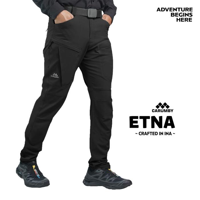 Gambar Celana Gunung Slimfit Carumby Etna Hiking Pants Stretch & Quickdry Celana Panjang Pria Wanita Sport Olahraga Cepat Kering Uniseks Pria Wanita - Hitam, S dari CARUMBY ADVENTURE undefined Tokopedia