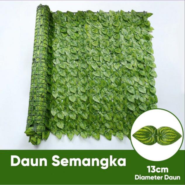 Gambar PACKONE Daun Rambat Plastik / Daun Dollar Hiasan Dekorasi / Rumput Sintetis Dinding / Artificial Palsu - Daun Semangka, 0.5x3m dari PACKONE.ID undefined Tokopedia