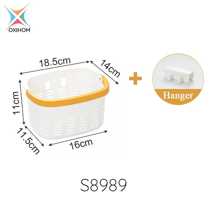 Gambar Oxihom Keranjang Baju Kotor Keranjang Laundry Keranjang Storage Keranjang Gantung Serbaguna Plastik - S8989 Putih dari Oxihom undefined Tokopedia