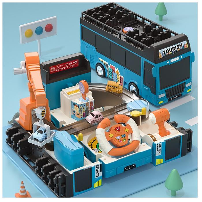 Gambar MAINAN ANAK EDUKASI MULTI FUNGSI GAME 3IN1 - STIR MOBIL PLUS PARKING LOT CAR TRACK EXCAVATOR JALUR MOBIL SETIR STEERING SCHOOL BUS STIR ADA LEGO BONEKA SUARA DAN LAMPU Ready dari Titin Cerdifasimaz undefined Tokopedia
