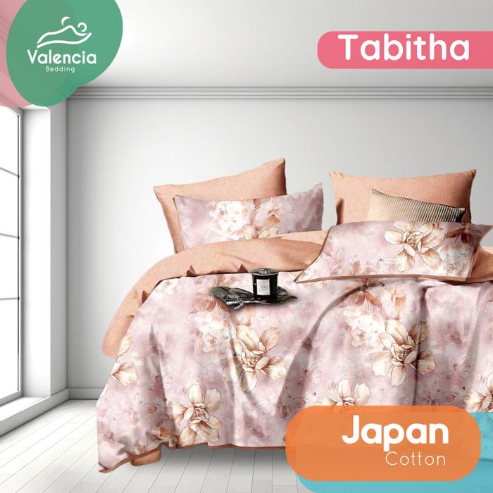 Gambar VALENCIA Bedcover+Sprei Set KATUN JEPANG Size 100x200 / 120x200 (100% Katun) Tinggi 35 cm (FULL MOTIF TANPA POLOS) - tabitha, 100 x 200 Single + Bedcover dari Valencia Bedding undefined Tokopedia