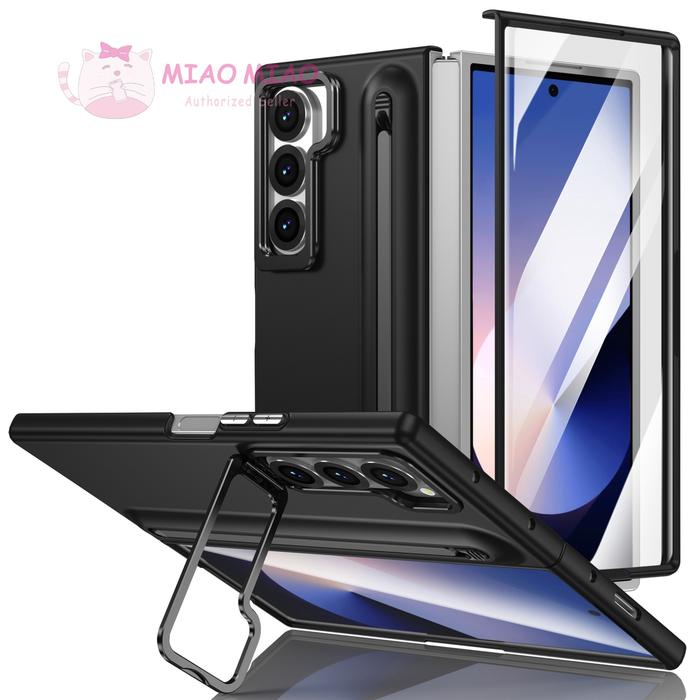 Gambar CASE CASING FOR SAM Z FOLD 8 ULTRA / Z FOLD 8 / Z FOLD 7 / Z FOLD 6 / Z FOLD 5 / Z FOLD 4 PREMIUM GOLD EYE PEN SLOT FOLD SERIES DENGAN BRACKET KAMERA + SLOT STYLUS PEN MM-257 - Black, Z Fold 4 dari Miao Miao Official Kota Administrasi Jakarta Barat Tokopedia