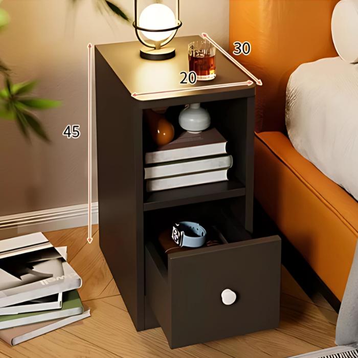 Gambar Meja Nakas Kamar Tidur Meja Nakas Minimalis Bedside Table Meja Samping Lemari Laci Serbaguna - O10A1-Hitam dari Unix Store 88 undefined Tokopedia