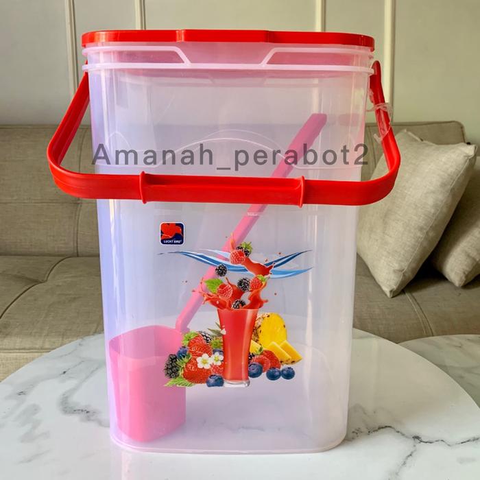 Gambar TOPLES ES BUAH + GAYUNG 15Lt 25Lt DISPENSER ES BUAH KONTAINER ES LOVENIA - 30 Liter Merah dari Amanahperabot2 undefined Tokopedia