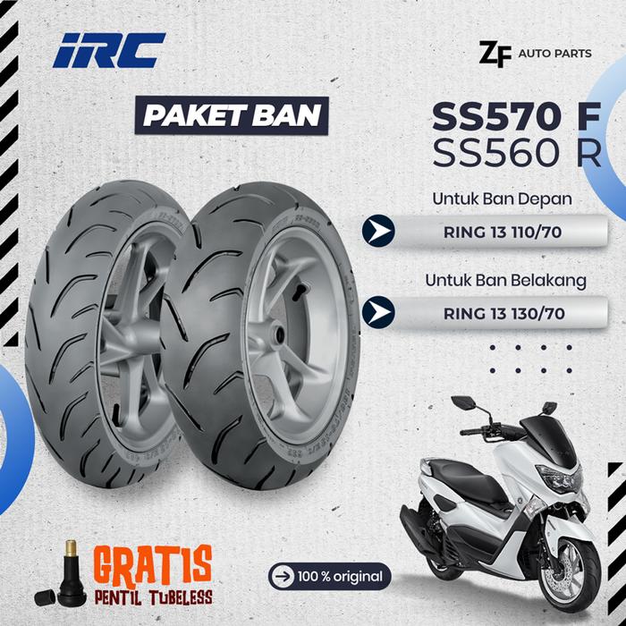 Gambar Ban Motor Nmax Ring 13 IRC SS570F 110/70-13 & SS560R 130/70-13 Tubeless dari Zaf Ban Motor undefined Tokopedia