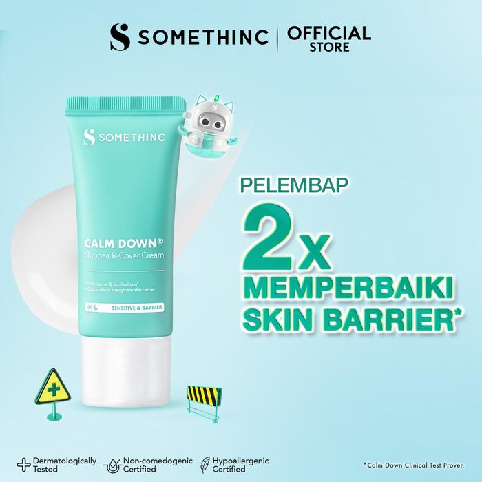 Gambar SOMETHINC Calm Down! Skinpair Moisturizer - Pelembap Muka untuk Kulit Sensitif, Kemerahan, Kulit Normal. Meredakan Kemerahan & Memperkuat Skin Barrier - 25 gr dari Somethinc undefined Tokopedia